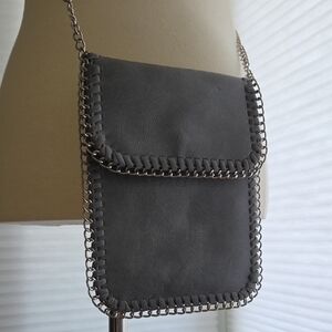 Gray Chain Crossbody Bag